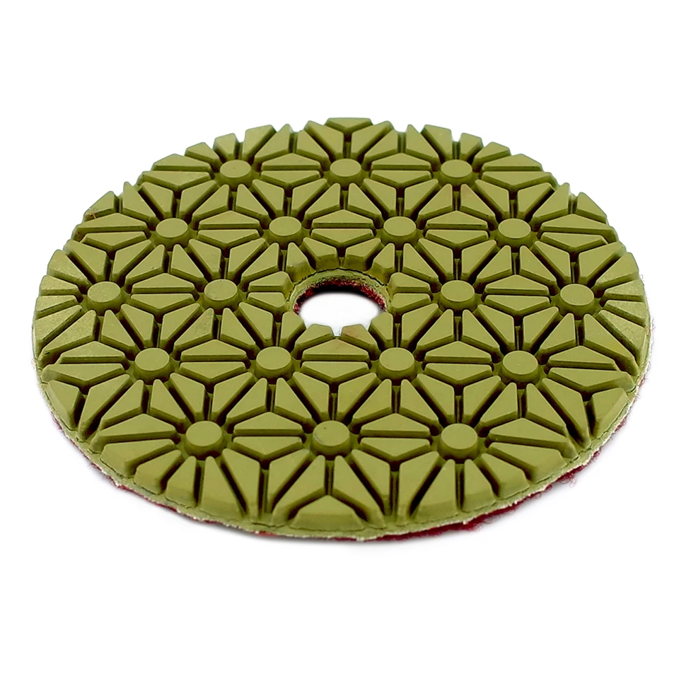 RIJILEI 5 шт. 4 дюйма Алмазный Полировочный диск колодки 100 мм гибкий, влажный для полировки Бетонного Пола коврик для гранитный Мраморный шлифовальный диск