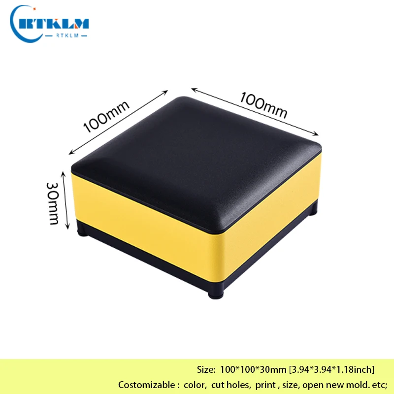 Aluminium metal box DIY junction box aluminium electronic project box diy case housing amplifier enclosure 100*100*30mm