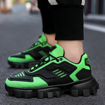 

Best Selling Men Sneakers High Quality Men Youth Casual Shoe Mesh Breathable Man Walking Footwear Designer Thick Soled Men Shoes