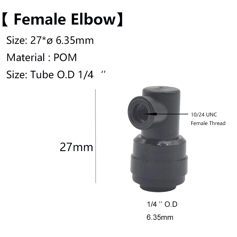 

End cap for Slip-Lock Tee connector Water Purifier Pipe Fittings Misting cooling system 1/4 Inch Joint tube Plug Adapter