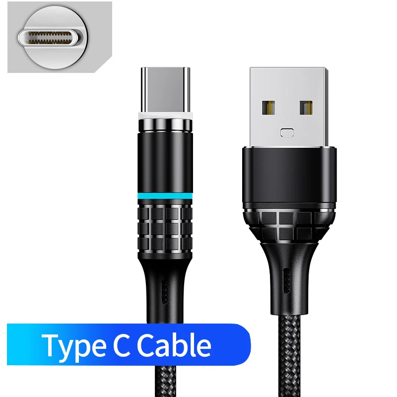 Магнитный кабель OneVan для быстрой зарядки, usb type c, Micro USB, магнитное зарядное устройство, шнур для зарядки телефона, провод для зарядки Iphone, samsung - Цвет: Black For Type C