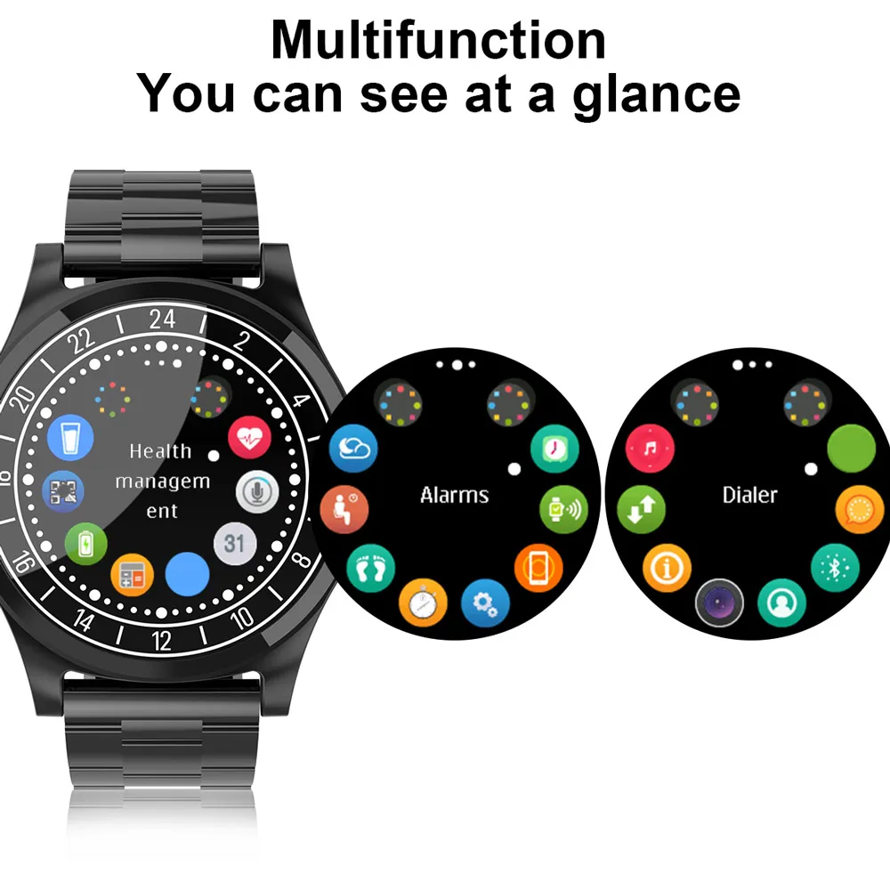 696 DT19 Smart Watch Android IOS Smartband Heart Rate Fitness Bracelet Sleep Monitor Fitness Tracker Color Screen Round watch