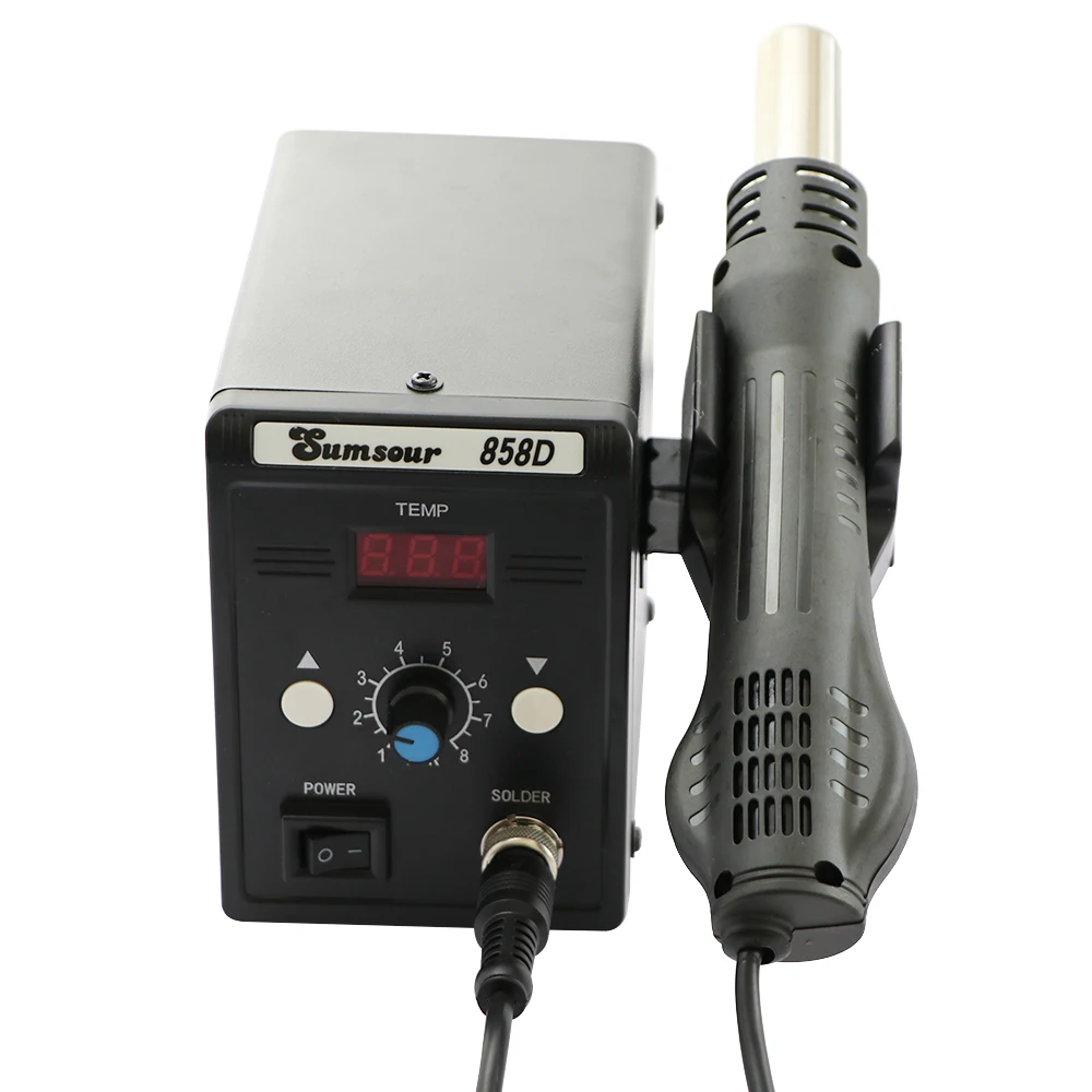 Sumsour 858D Soldering Station 700W 110V / 220V Digital BGA SMD Hot Air Heat Gun Solder Rework Welding Desoldering Repair Tools