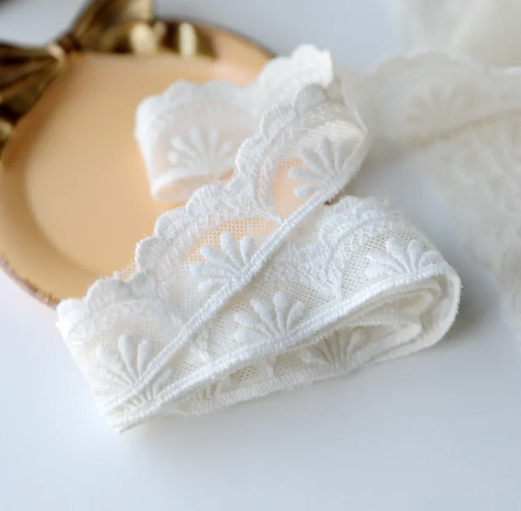 3 Meters Lace Trim Craft Flower Cotton Lace Fabric Venise Floral Embroidered Applique Decorated Ribbon lace fabric lace ribbon lace sewing supplies lace decoration lace accessories lace sewing accessories clothing craft accessories