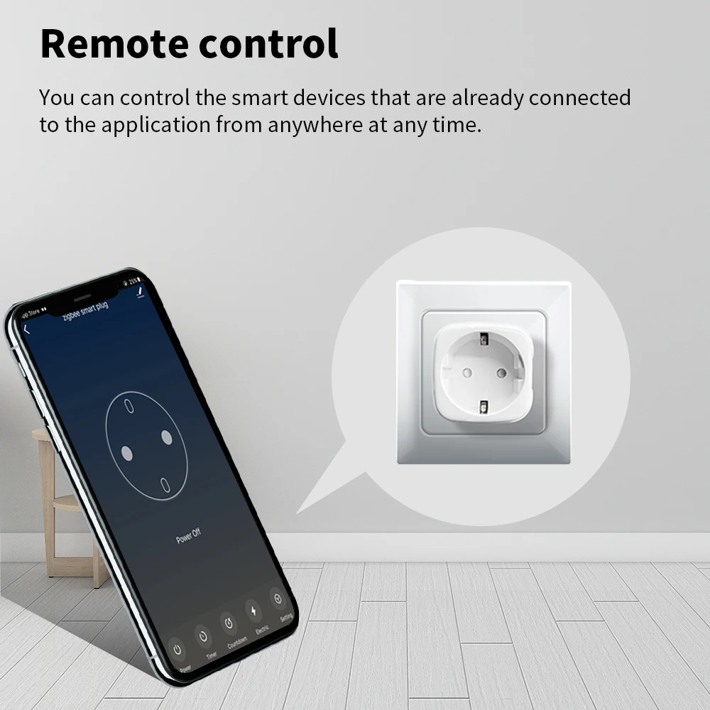 Smart Plug AXUS Tuya ZigBee EU 16A Power Monitor Timer