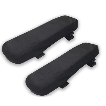 

1 Pair Chair Home Mat Armrest Pad Soft Elbow Pillow Breathable Black Office