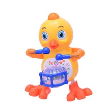 Детские игрушки, электрические танцевальные барабаны, Мультяшные милые цыплята, животные, Электрические игрушечные барабаны, Мультяшные милые цыплята, игрушки животных