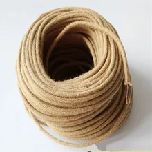 5 м/лот Edison винтажный круглый Электрический провод чердак Канатный кабель Ретро кабель с Текстильной Оплеткой проводной шнур лампы 2*0,75 мм Канатный кабель