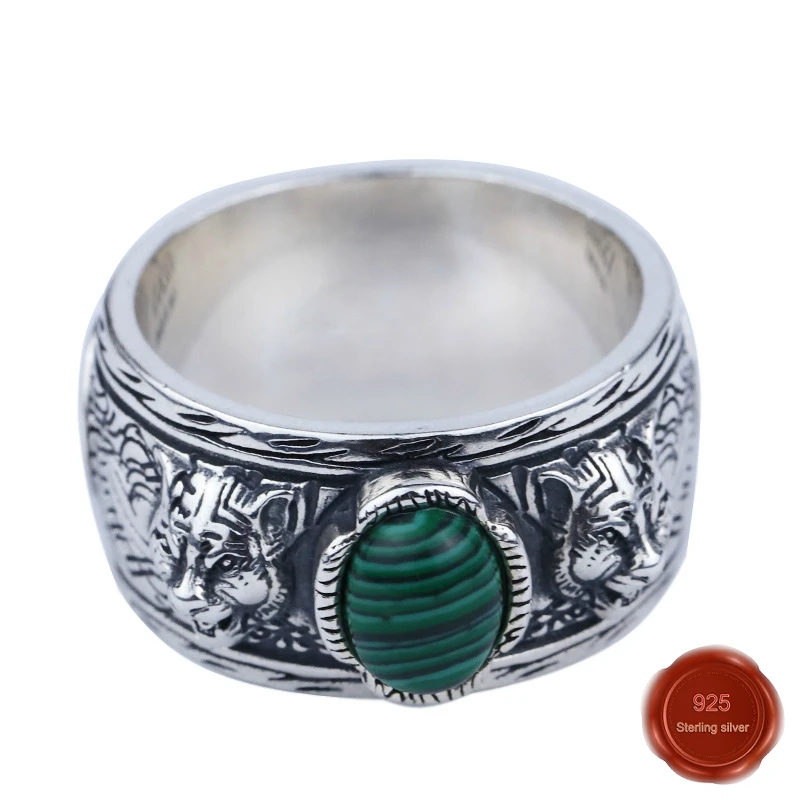 

S925 sterling silver ring fashion personality style lion letter shape couple jewelry net red Valentine's day gift jewelry 2019