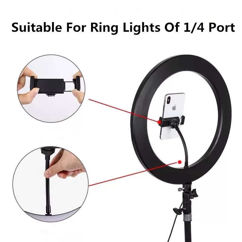 Vòng Đèn Bàn Hỗ Trợ Điện Thoại Chân Máy Monopod Di Động Vòi Kẹp Cho Điện Thoại Thông Minh Đứng Phát Sóng Trực Tiếp Linh Hoạt Giá Đỡ Kẹp best phone stand