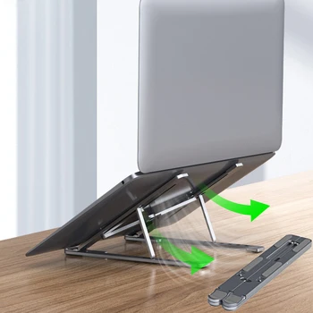 

With Bag Magnet Attraction Storage Notebook Stand Tablet 9.7-17.3 Computer Support PC Portable Foldable Laptop Holder Aluminium