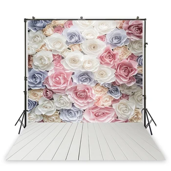 

HUAYI fresh flowers backdrop wedding photo photography back drop background girl birthday party camera picture xt- 6405