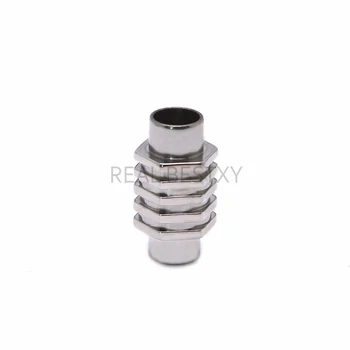 

20pcs/lot 316L Stainless Steel Hexagonal Magnetic Clasps Hooks Fits 6MM Round Leather Cord Bracelets End hexagon Clasps jewlery