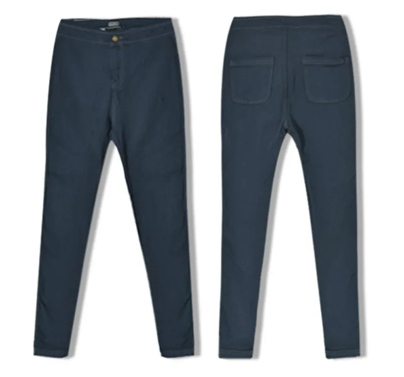 spring new fashion high waist slim stretch denim feet pants street large size casual jeans