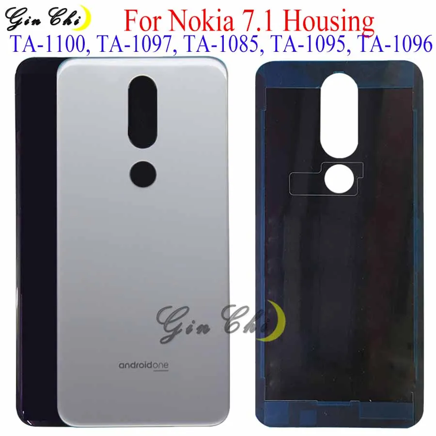 Оригинальная Крышка батарейного отсека для Nokia 7 1 задняя крышка Запасные части TA-7