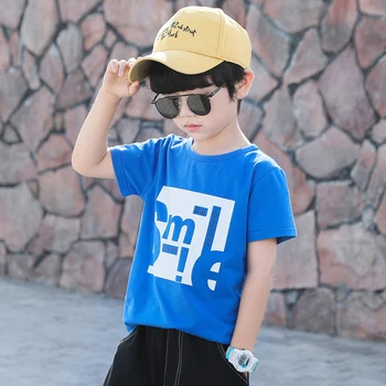 

T-shirt of Boys Short-Sleeved Summer New Children's Half-Sleeve Printed Shirt Boy's Shirt