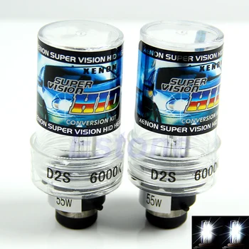 

Hot Selling 2Pcs D2S 6000K 55W HID Replacement Headlight Bulb Car Light Lamps No22