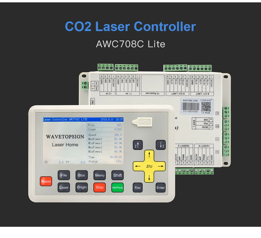 Details about   Control Panel with LCD for Anywells AWC708C LITE Laser Controller System 1pc New 