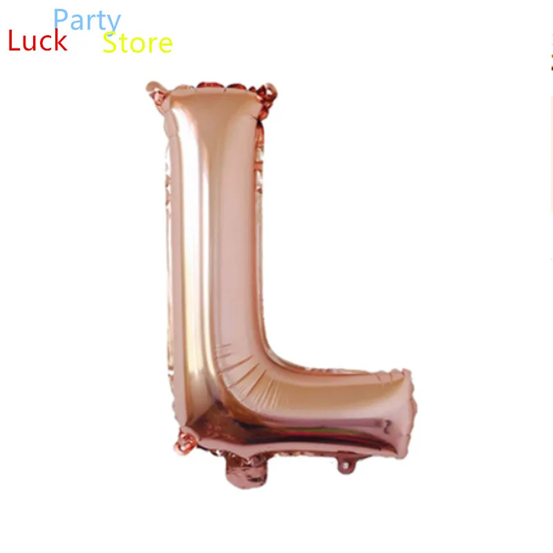 108 20PCS 16 inch English rose gold alphabet balloon birthday party wedding wedding room decoration aluminum film balloon