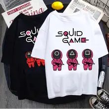 T shirt homme, estival et unisexe, avec dessin animé, Kawaii, Kawaii, à la mode, coréen, jeu de calmar, STKJ, 456