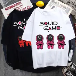 Korean TV Squid Game T Shirt Men Kawaii Cartoon Summer Tops 456 Graphic Tees Unisex Fashion Korean T-shirt Tops Male STKJ