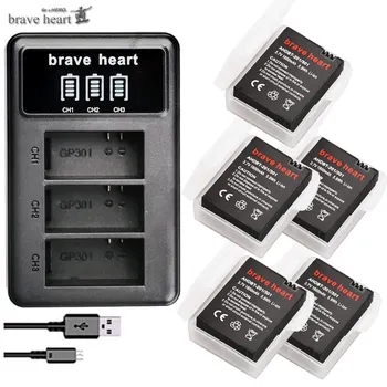 

3.7v 1600mAh Go Pro Hero 3 3+ gopro3 gopro 3 Hero3+ battery with case + LCD DUAL USB charger for Gopro hero 3 3+ camera