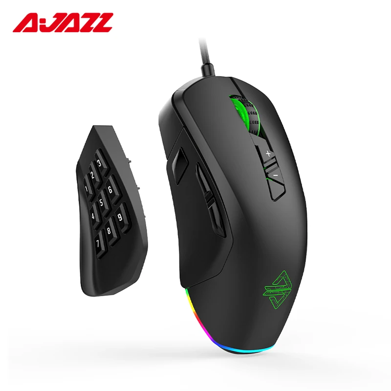 AJAZZ GTI Gaming Mouse Optical Engine 800-5000DPI 3/9 Buttons Mice Adjustable Lighting Effects USB 1000Hz Wired Mouse 1.6m Wire
AJAZZ GTI Gaming Mouse Optical Engine 800-5000DPI 3/9 Buttons Mice Adjustable Lighting Effects USB 1000Hz Wired Mouse 1.6m Wire