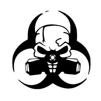 

Car Sticker The Coolest Hazard Recognition Skull Car Sticker PVC Motorcycle Bike Graphic Creative Black/White,15cm*15cm