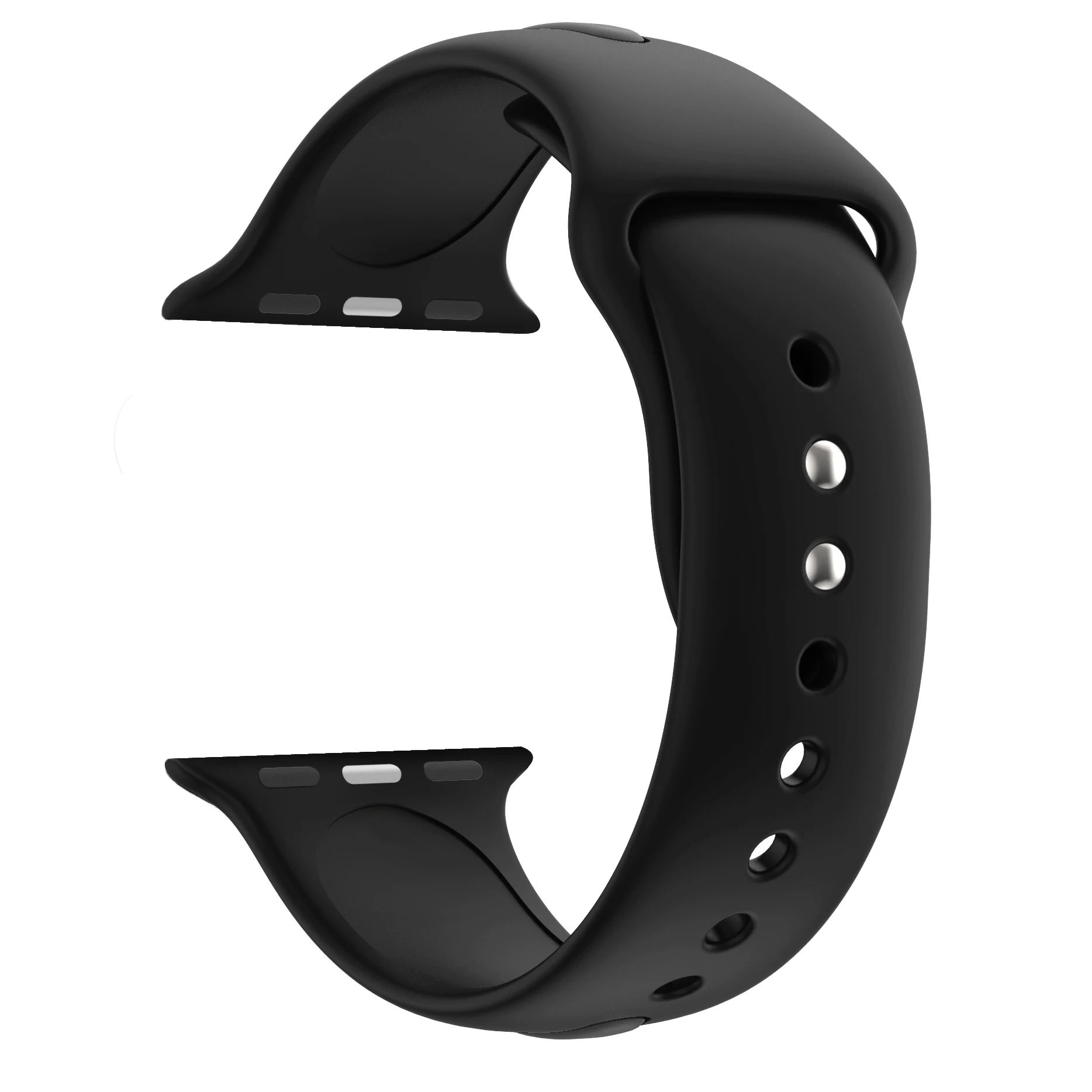 Мягкий силиконовый спортивный ремешок для Apple Watch 4 3 2 1 38 мм 42 мм ремешки резиновый ремешок для часов Apple Iwatch series 4 40 мм 44 мм - Цвет ремешка: Black