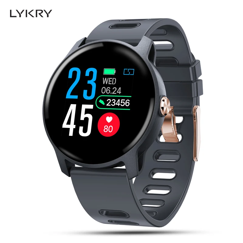 

LYKRY S08 Smart Watch Men Sport Pedometer IP68 Waterproof Fitness Tracker Heart Rate Monitor Women Clock Smartwatch