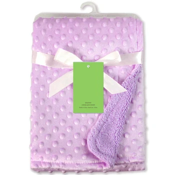 

Soft Swaddle Photography Newborn Receiving Double Layer Unisex Baby Blanket Multifunction Solid Warm Bedding Quilt Short Plush