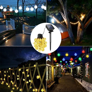

Solar Outdoor Lighting Waterproof Holiday Lights Urban Balcony Stairs Exterior Decoration Tree Garden Light Led Bulb Street Lamp