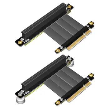 

15cm PCI-Express Extension Cable 16X to 8X 90 Degree Right Angle High-quality Ribbon Cable Adapter Board 83.2x9.3x3mm