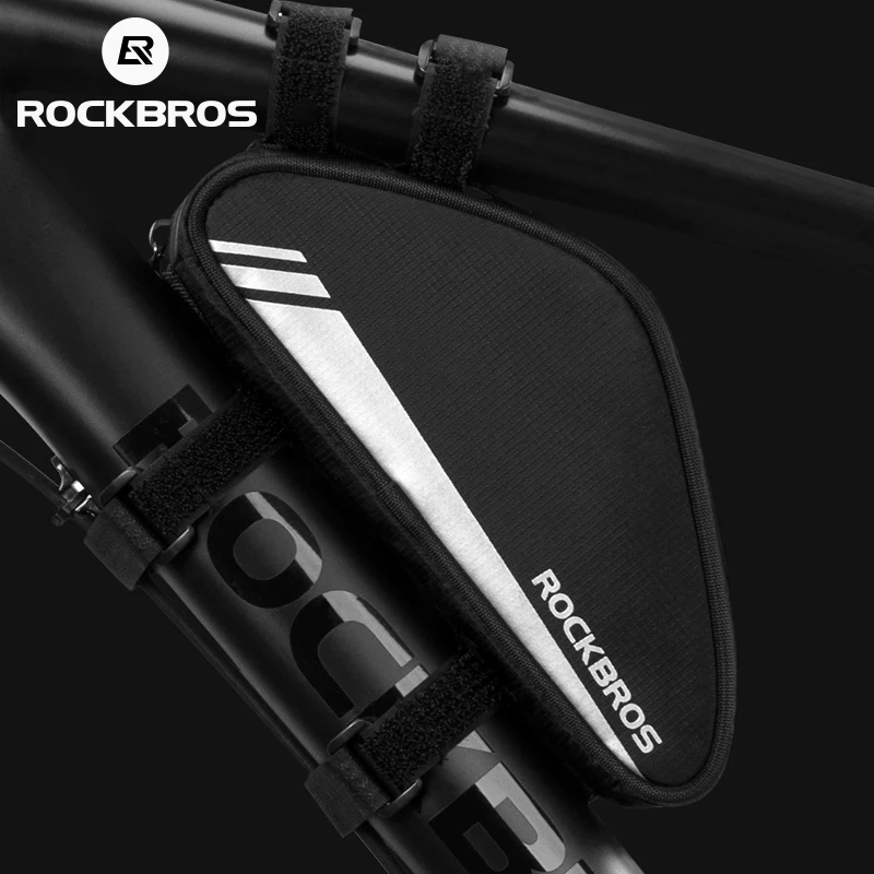 ROCKBROS Cycling Bicycle Frame Bag MTB Bike Triangle Bag Black 0.7L Top