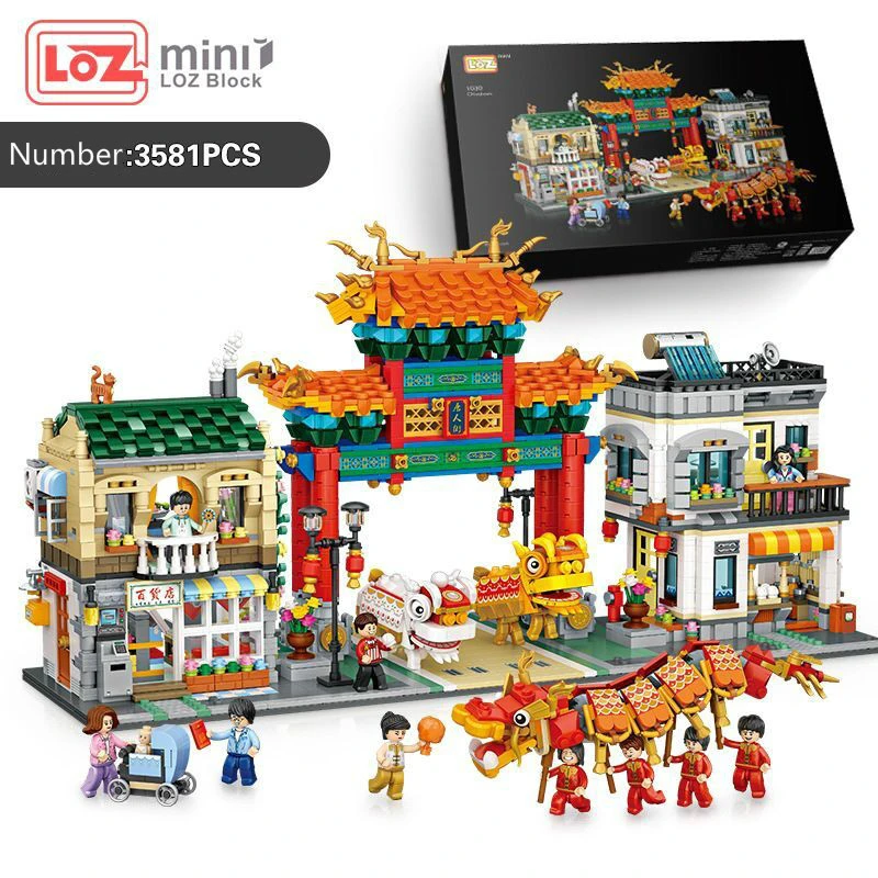 Loz Mini Blocks Chinatown Building 