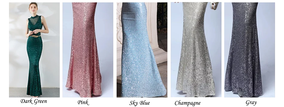Бисероплетение Русалка вечернее платье размера плюс Robe De Soiree DX280 сексуальные тонкие вечерние платья для женщин элегантное вечернее платье с блестками