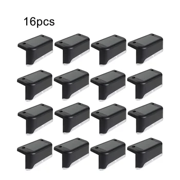 Warm White Garden Landscape Step Deck Lights LED Solar Lamp Balcony Fence Lights Outdoor Waterproof Path Stair Wall Lighting 2