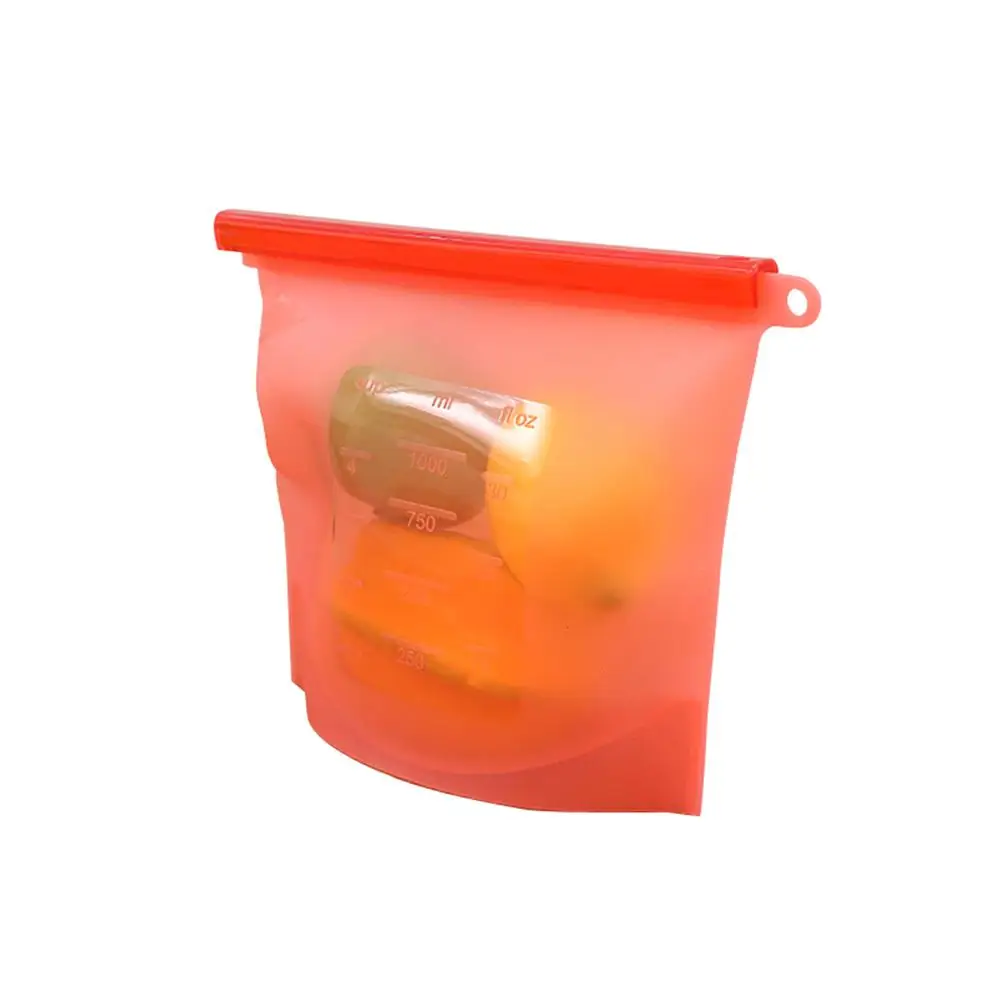 Мешки для хранения еды многоразовые портативные Ziplock упаковочный пакет сохранение продуктов в свежем состоянии герметичный мешок холодильник мясо Замороженные контейнеры - Цвет: Красный