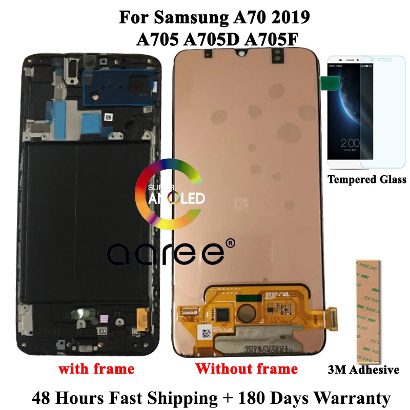 Супер AMOMLED lcd для samsung A70 A705 lcd A70 lcd для samsung A70 A705 lcd экран сенсорный дигитайзер сборка