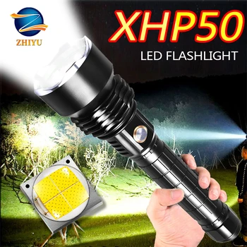 

ZHIYU LED Lamp XHP50 The Most Powerful Usb Zoomable Led Flashlight Tactical Flash Light Torch By 26650 Battery for Camping Hunt