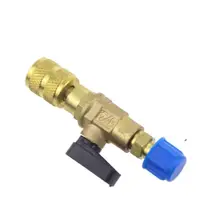 R410 адаптер с шаровым клапаном 1/"& 5/16" SAE разъем Регулируемый зарядный клапан