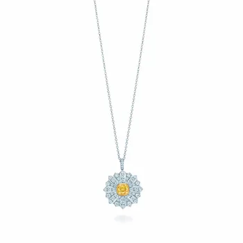 

New High-quality Fashion Simple Daisy Pendant Necklace S925 Sterling Silver Natural Fashion Jewelry Can Be Free Shipping