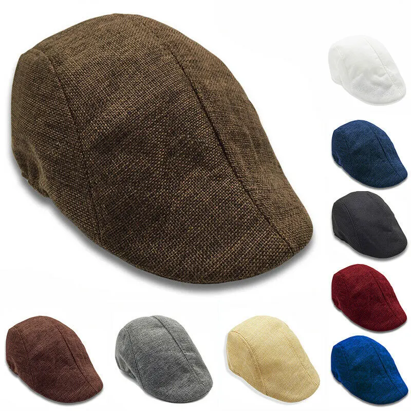 Vintage Newsboy Caps Gatsby Hats Ivy Golf Driving Sun Flat Cabbie Cap peaky Blinder for Men Women Summer Spring Autumn Hat male beret hat