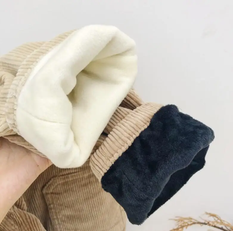 Korea style girls boys corduroy pants thicken winter fashion kids pants 2-7t HJ16