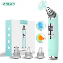 Anlan горячая холодная черная головка для удаления пор вакуум черные пятна уход за кожей лица Очиститель пор машина светодиодный аспиратор точка noir
