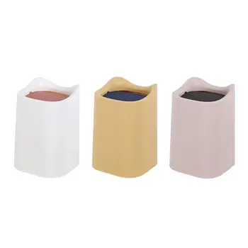

Desktop Mini Flip Trash Can Garbage Sundries Storage Box Dustbin Waste Bin Car M68E