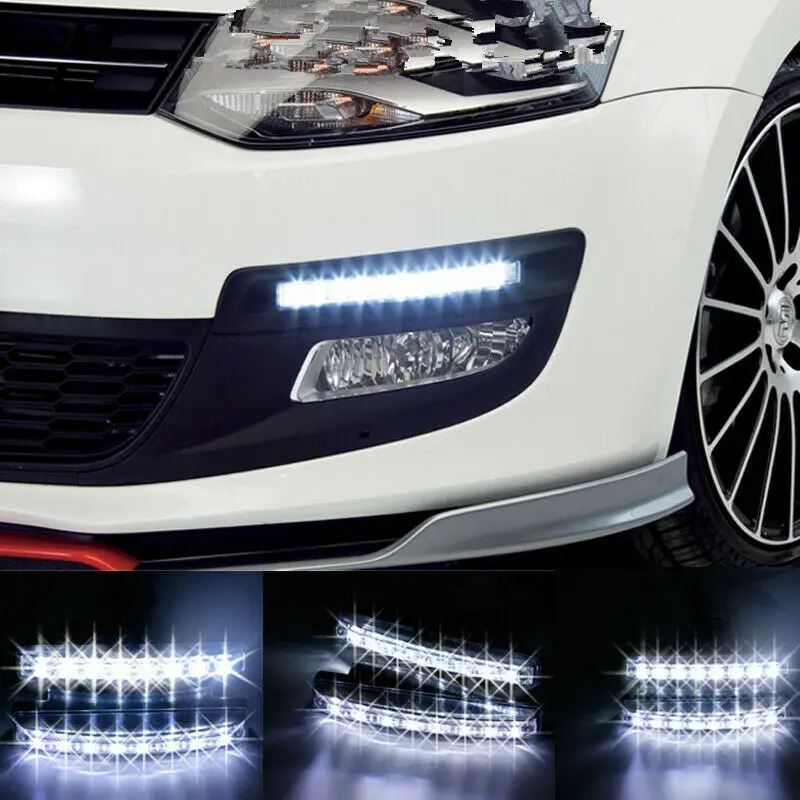 Автомобильный светодиодный свет 6000-6500K белый 100LM AC/DC 12V 155x17,8x35,6 мм днем Автомобильный светодиодный свет для бега