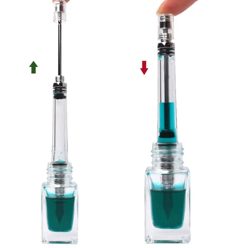 

Transparent Vacuum Negative pressure Fountain Pen EF/F Nib 0.38/0.5mm Ink Pen Business Gift