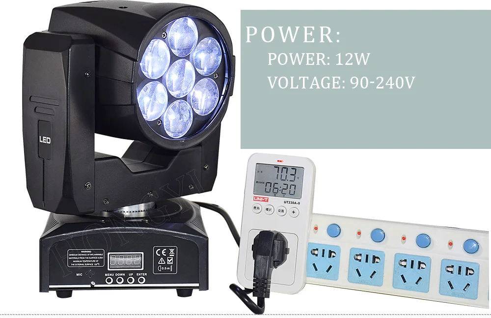 Светодиодный светильник для мытья 7x12 Вт с подвижной головкой и зумом с 4в1 f светильник чехол для вечерние осветительная аппаратура для