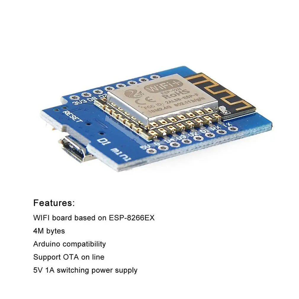 Мини D1 маленький NodeMcu модуль NodeMCU Lua ESP8266 ESP-12 WeMos D1 Мини wifi 4 м байт макетная плата модуль